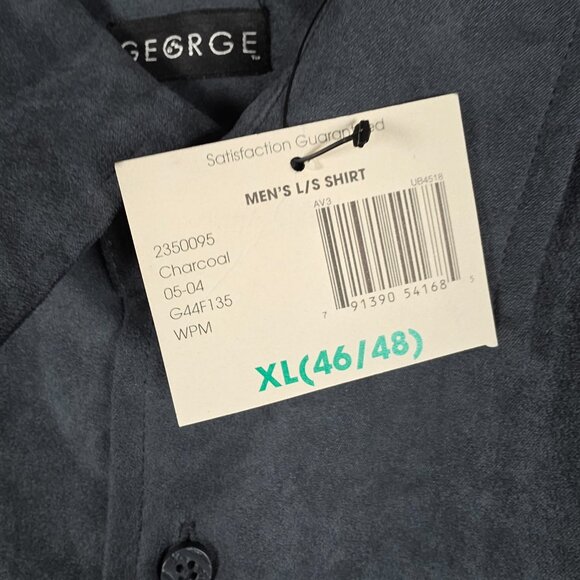Vintage George Shirt Mens Size XL Sueded Button Down L/S Classic Relaxed Fit NWT - Picture 8 of 12